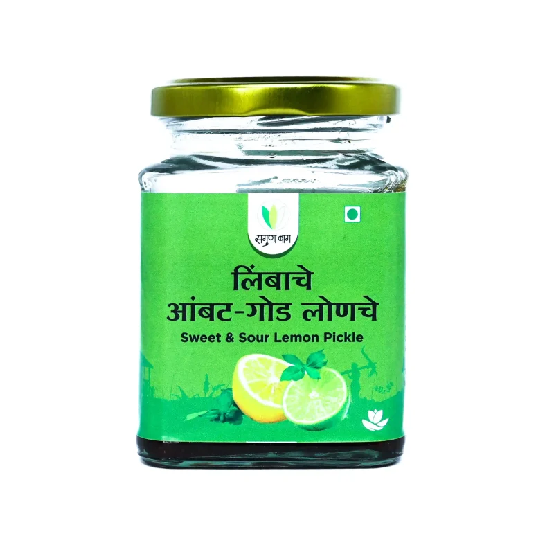 Sweet & Sour Lemon Pickle (लिंबाचे आंबट-गोड लोणचे) - 225 gm