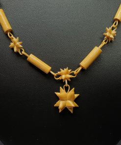 Alternative view of Bamboo Star N Cube Necklace