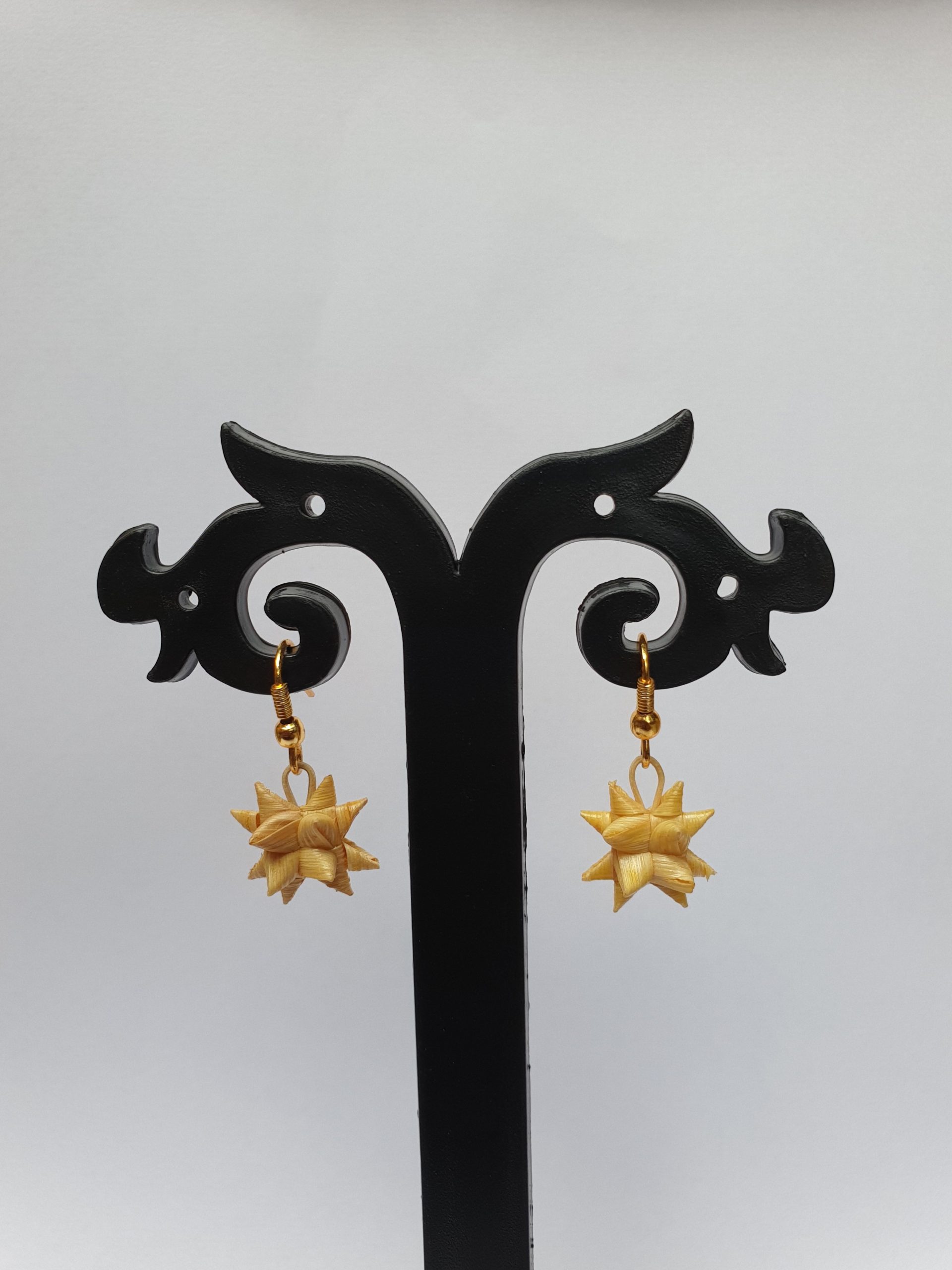 Bamboo Star Drop Earrings - Image 2