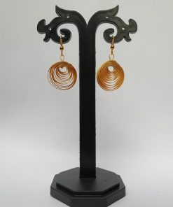 Bamboo Peacock Eye Earrings #1