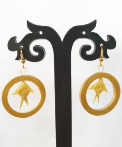Alternative view of Bamboo Fish in Round Earrings