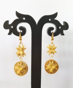 Alternative view of Bamboo Two Star N Round Earrings