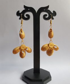 Bamboo Shell Flower Earrings