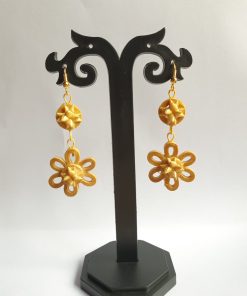Bamboo Daisy Flower Earrings
