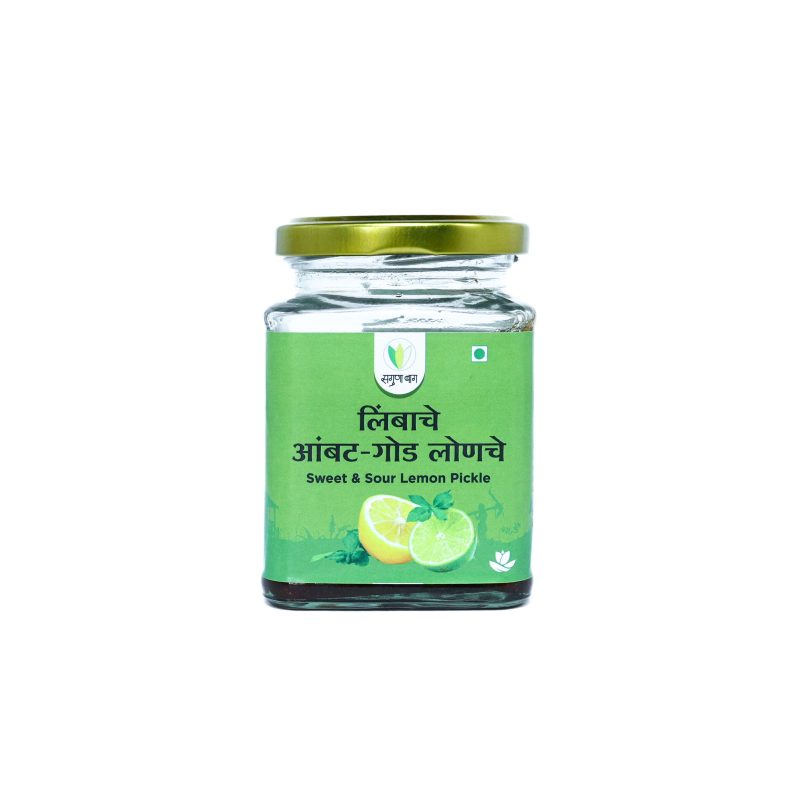 Sweet & Sour Lemon Pickle (लिंबाचे आंबट-गोड लोणचे) - 225 gm