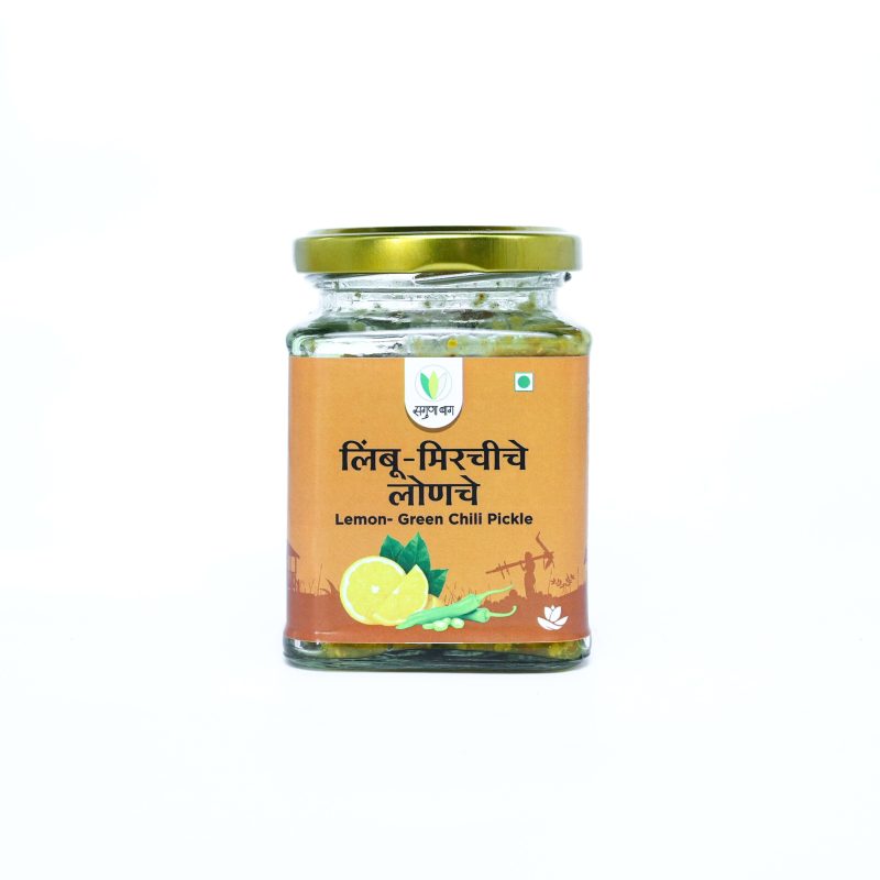 Lemon Green Chili Pickle (लिंबू-मिरचीचे लोणचे) - 225 gm