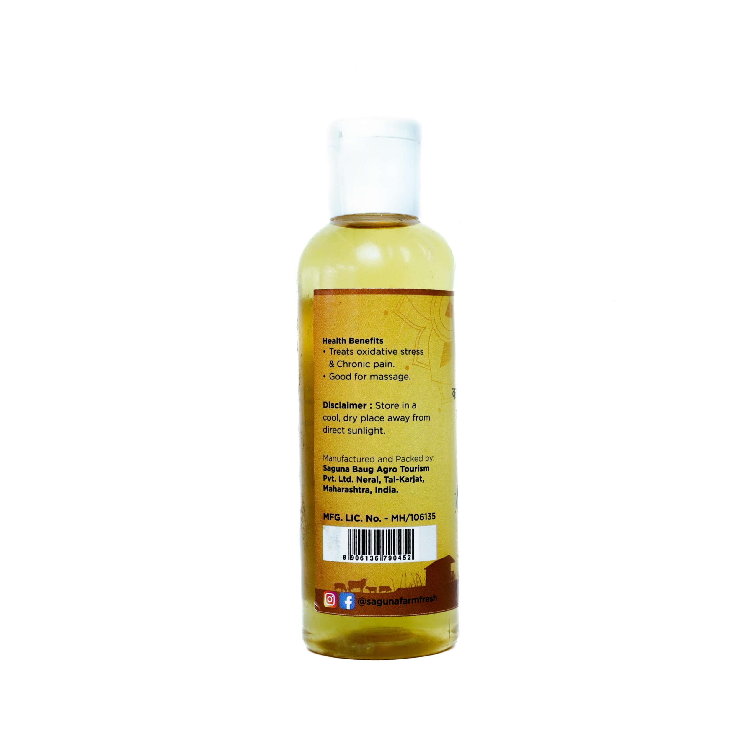 Cold Pressed Black Sesame Massage Oil (काळ्या तिळाचे मसाज तेल) - 100ml - Image 3