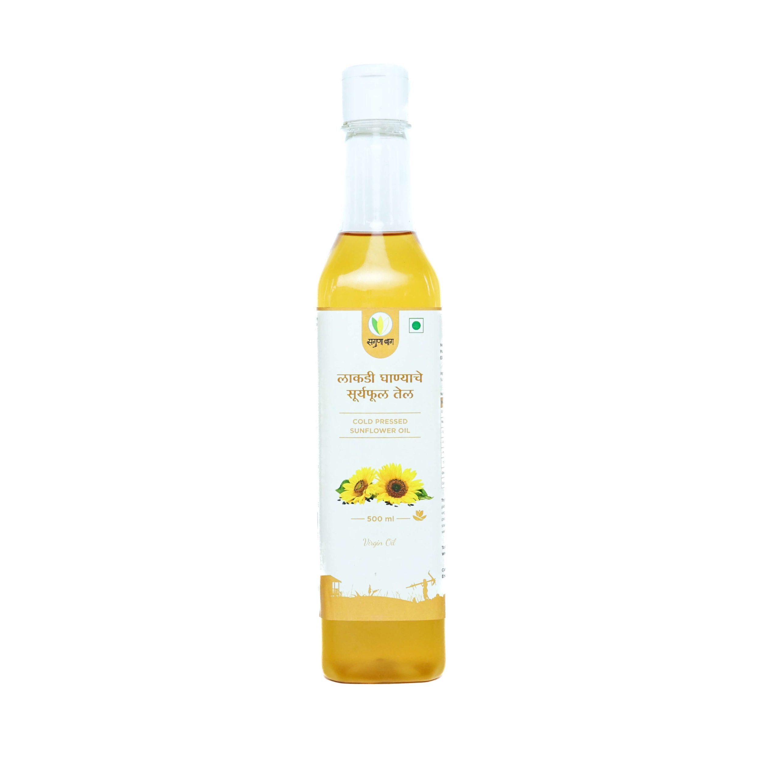 Cold Pressed Sunflower Oil (लाकडी घाण्याचे सूर्यफूल तेल) - 500ml