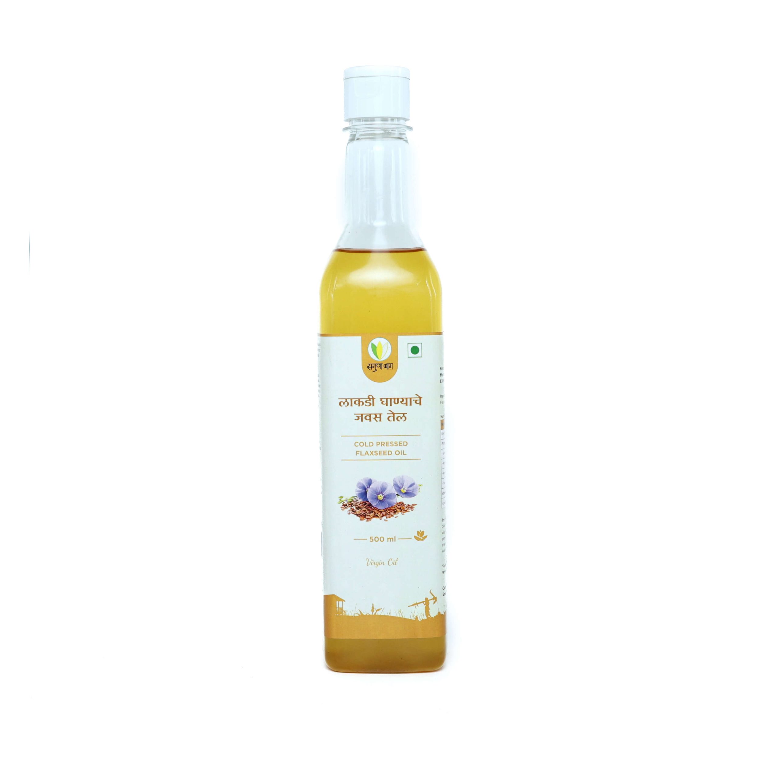 Cold Pressed Flaxseed Oil (लाकडी घाण्याचे जवस तेल) - 500ml